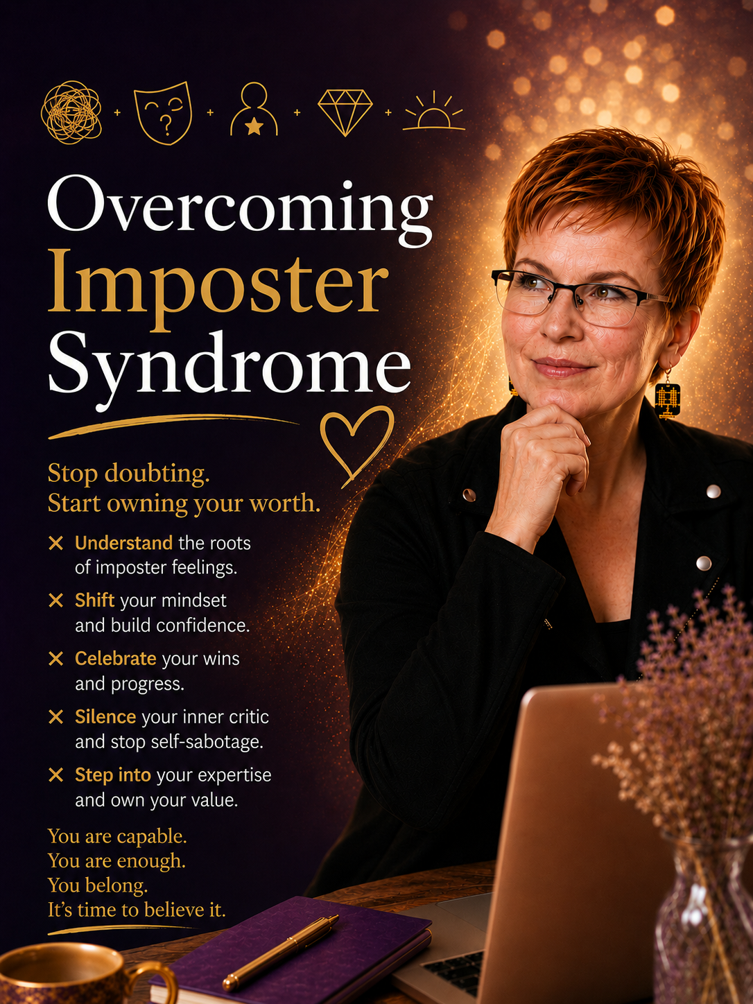 Overcoming imposter syndrome: own your worth PiaDots Academy Pia Kiviranta